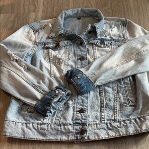 Kut from the Kloth Light Blue Distressed Jean Jacket